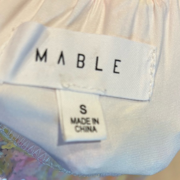 MABLE MARIAM MINI DRESS sequins ruffles sparkly size Small pink yellow pastel - Picture 9 of 15